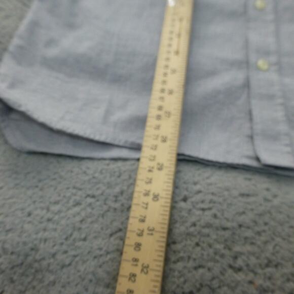 Lacoste Shirt Mens Large FR 42 Slim Fit Button Up Gray Croc Logo Striped Preppy - Picture 10 of 11